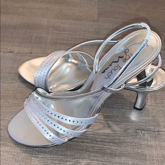 touch of nina silver heels